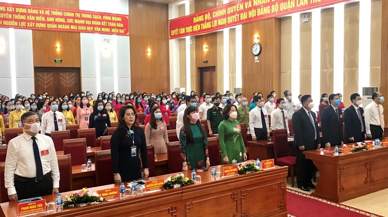 Bà Nguyễn Lệ Hằng tái đắc cử Chủ tịch Hội Liên hiệp Phụ nữ quận Hoàng Mai - Ảnh 1