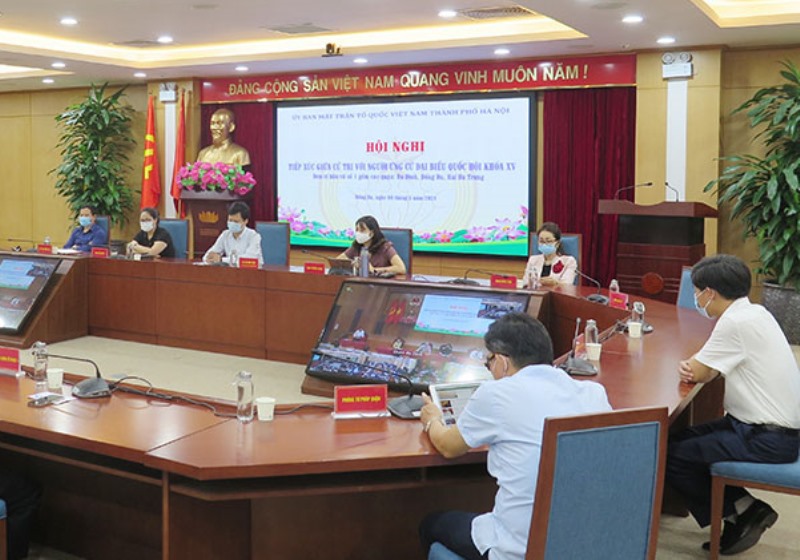 Tổng Bí thư Nguyễn Phú Trọng và các ứng cử viên đại biểu Quốc hội khóa XV vận động bầu cử tại Đơn vị bầu cử số 1 TP  Hà Nội - Ảnh 6