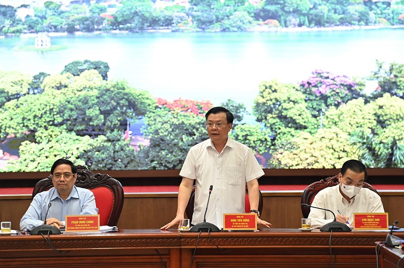Thủ tướng Phạm Minh Chính làm việc với TP Hà Nội về công tác phòng chống dịch Covid-19 và tình hình phát triển kinh tế xã hội - Ảnh 6