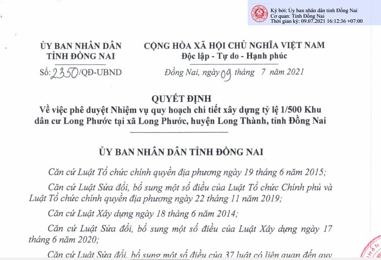 Đồng Nai: Duyệt quy hoạch chi tiết Khu dân cư hơn 46ha tại huyện Long Thành - Ảnh 1
