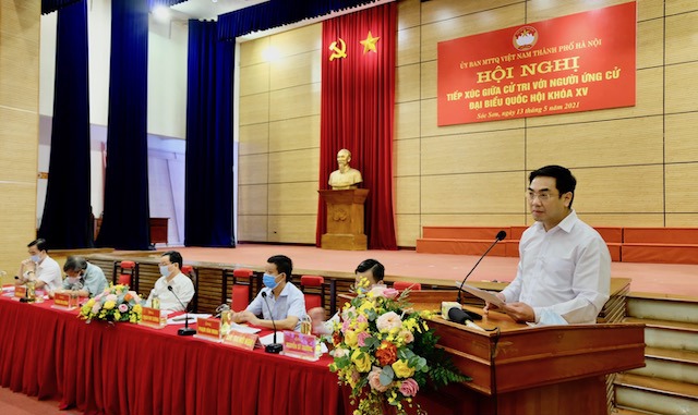 Ứng viên đại biểu Quốc hội khoá XV TP Hà Nội tiếp xúc cử tri huyện Sóc Sơn - Ảnh 2
