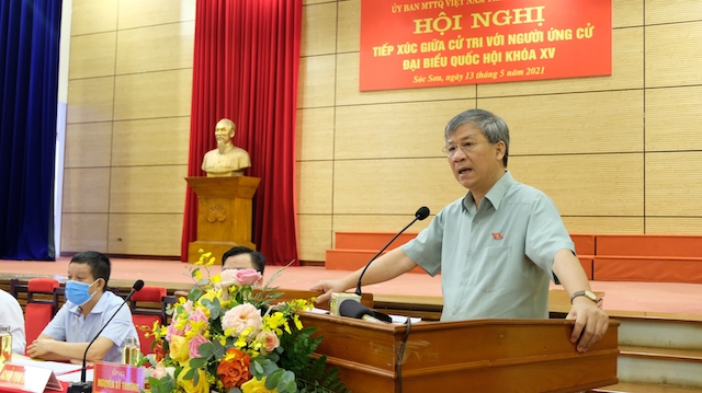 Ứng viên đại biểu Quốc hội khoá XV TP Hà Nội tiếp xúc cử tri huyện Sóc Sơn - Ảnh 4