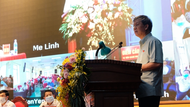 Ứng viên đại biểu Quốc hội TP Hà Nội tiếp xúc cử tri: “Dù được bầu hay không, chúng tôi vẫn mong muốn đóng góp cho phát triển của huyện Mê Linh” - Ảnh 3