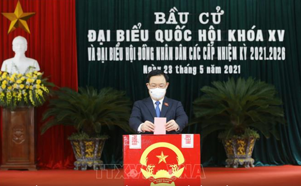 Chủ tịch Quốc hội Vương Đình Huệ: Qua ngày bầu cử, thấy được sức mạnh của khối đại đoàn kết cả dân tộc Việt Nam - Ảnh 1