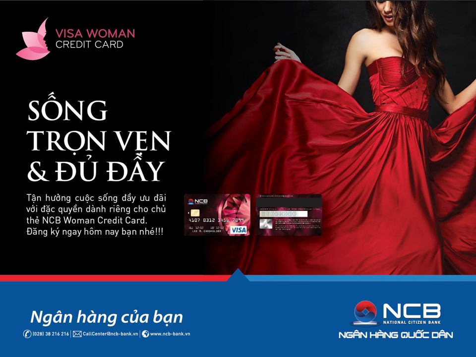 Mua sắm thả ga với thẻ tín dụng NCB Visa Woman credit card - Ảnh 1