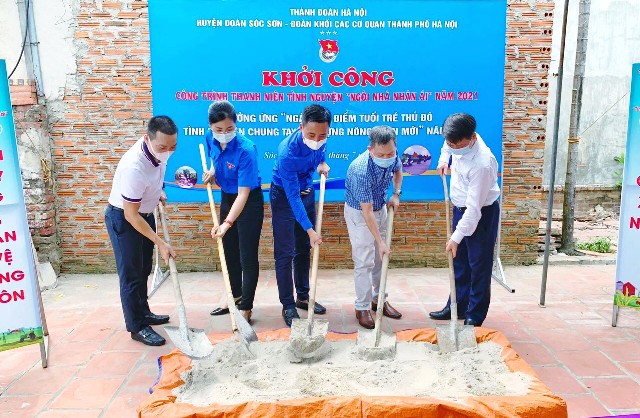 Tuổi trẻ Thủ đô khởi công xây nhà nhân ái cho hộ nghèo huyện Sóc Sơn - Ảnh 1