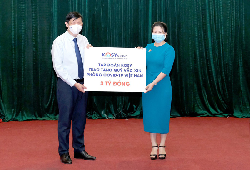 Tập đoàn Kosy trao tặng 3 tỷ đồng ủng hộ Quỹ vắc xin phòng Covid-19 Việt Nam - Ảnh 1