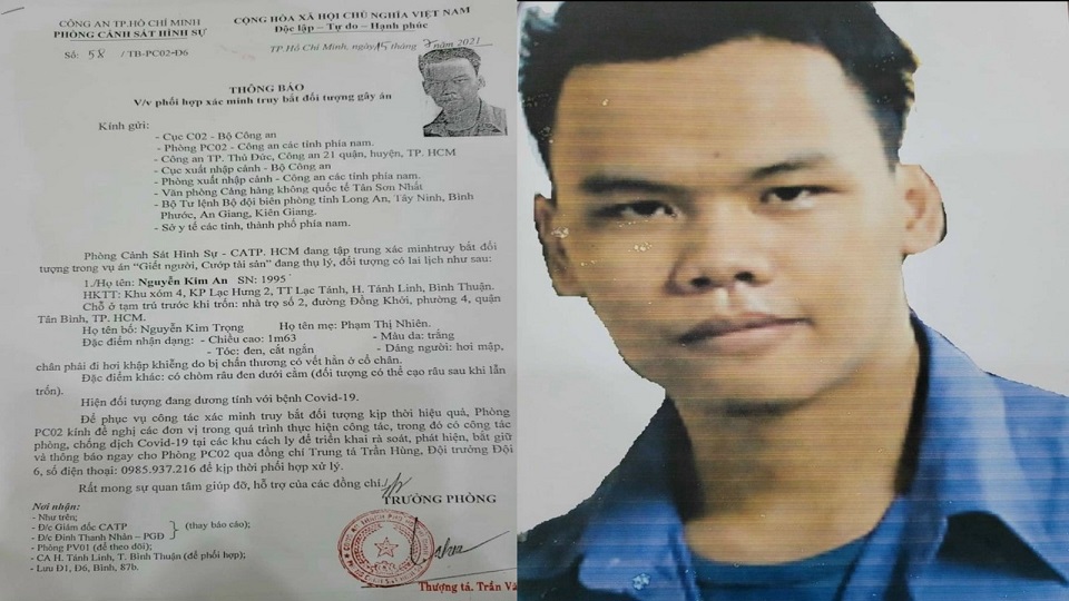 TP Hồ Chí Minh: Đã bắt được tử tù mắc bệnh Covid-19, vượt ngục - Ảnh 1