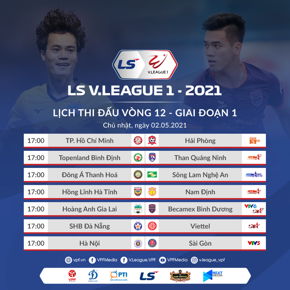 Lịch thi đấu chi tiết vòng 12 V-League 2021 - Ảnh 2