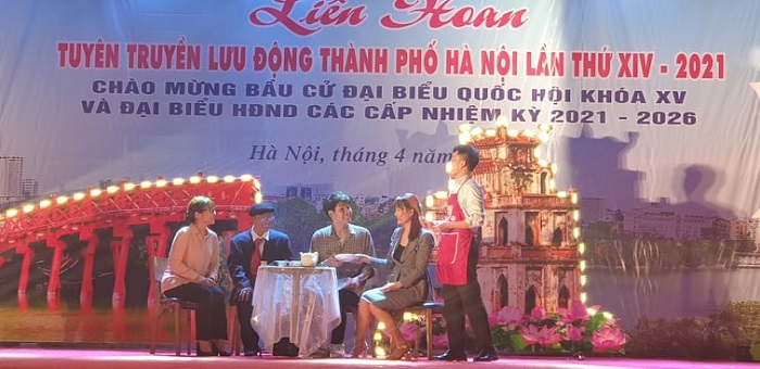Khai mạc liên hoan tuyên truyền lưu động thành phố Hà Nội năm 2021 - Ảnh 1