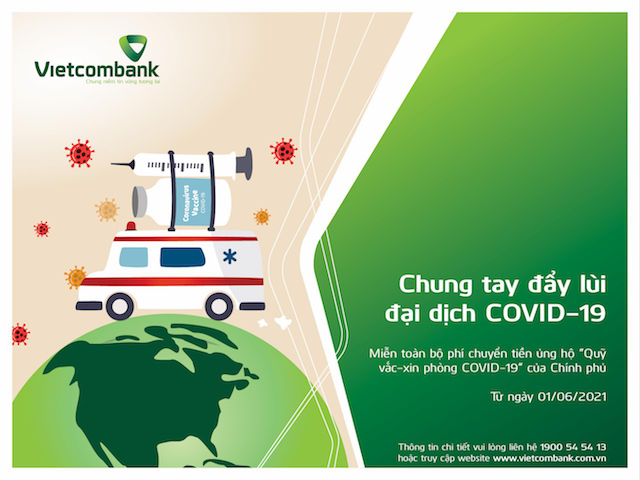 Vietcombank miễn phí chuyển tiền ủng hộ Quỹ vaccine phòng Covid-19 - Ảnh 1