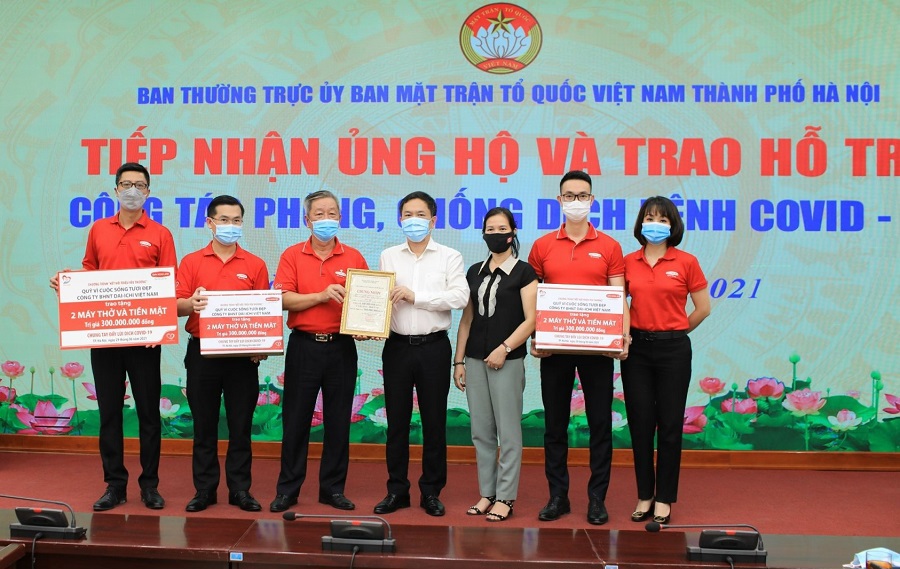 Hà Nội: Tiếp nhận ủng hộ phòng chống Covid-19 từ Quỹ “Vì cuộc sống tươi đẹp” của Công ty Bảo hiểm Dai-iChi Life Việt Nam - Ảnh 1