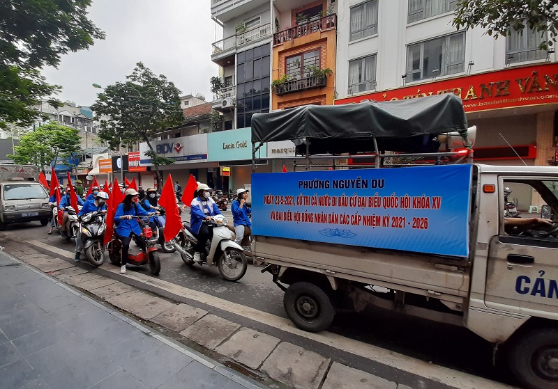 Phường Nguyễn Du (quận Hai Bà Trưng): Ra quân thi đua cao điểm tuyên truyền về văn minh đô thị, chào mừng cuộc bầu cử - Ảnh 4