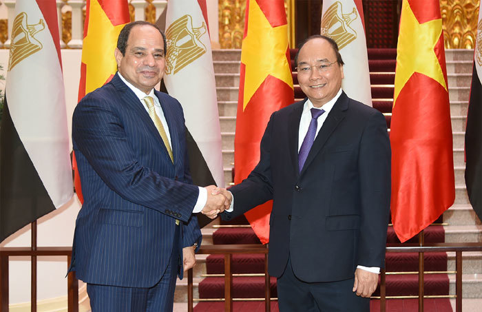 Thủ tướng Nguyễn Xuân Phúc tiếp Tổng thống Ai Cập - Ảnh 1