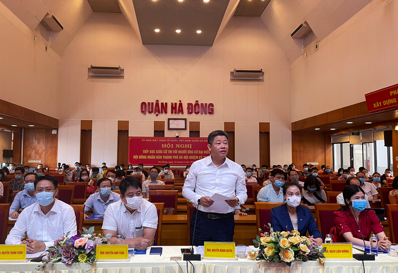 Hà Đông: Cử tri đặt nhiều nguyện vọng với các ứng cử viên đại biểu Hội đồng Nhân dân Thành phố Hà Nội - Ảnh 3