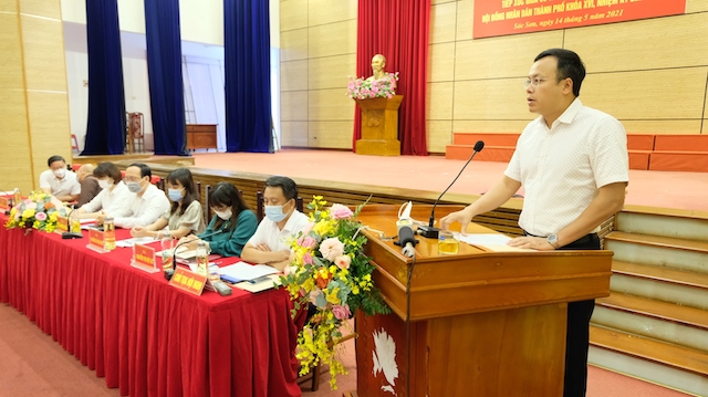 Người ứng cử đại biểu HĐND TP Hà Nội tiếp xúc cử tri huyện Sóc Sơn - Ảnh 7