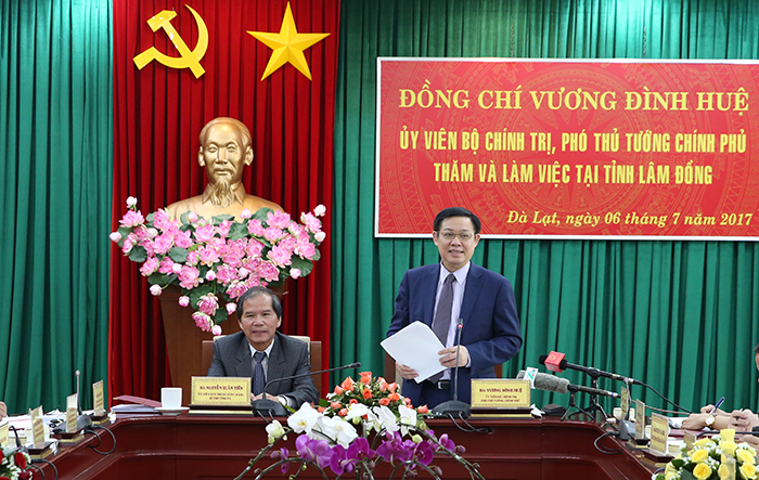 Phó Thủ tướng Vương Đình Huệ làm việc với lãnh đạo tỉnh Lâm Đồng - Ảnh 1