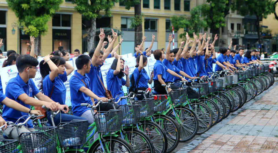 Diễu hành bằng xe đạp mừng Ngày thành lập Ngành Du lịch Việt Nam - Ảnh 1