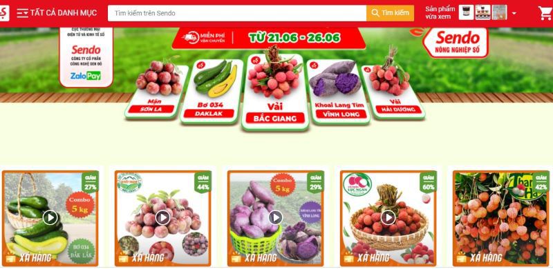 Phiên chợ nông sản Việt trực tuyến lên sàn thương mại điện tử Sendo - Ảnh 1