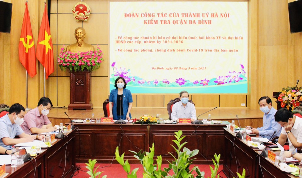 Phó Bí thư Thường trực Thành ủy Nguyễn Thị Tuyến: Quận Ba Đình cần đảm bảo an toàn tuyệt đối cho ngày hội của toàn dân - Ảnh 3