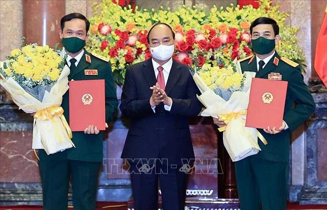 Trao Quyết định thăng hàm Đại tướng cho Bộ trưởng Bộ Quốc phòng Phan Văn Giang - Ảnh 6