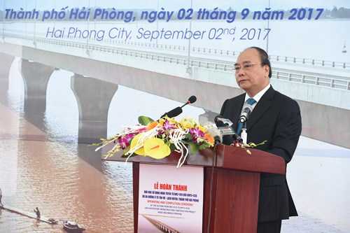Thủ tướng phát lệnh thông xe cầu vượt biển dài nhất Việt Nam - Ảnh 1
