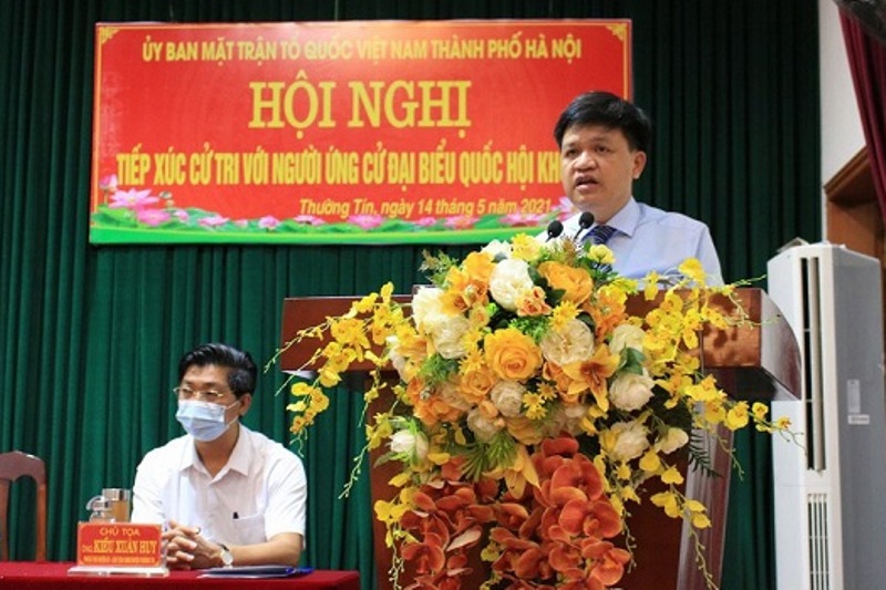 Ứng cử viên đại biểu Quốc hội khóa XV tiếp xúc cử tri huyện Thường Tín: Gắn bó và thấu hiểu cơ sở - Ảnh 3