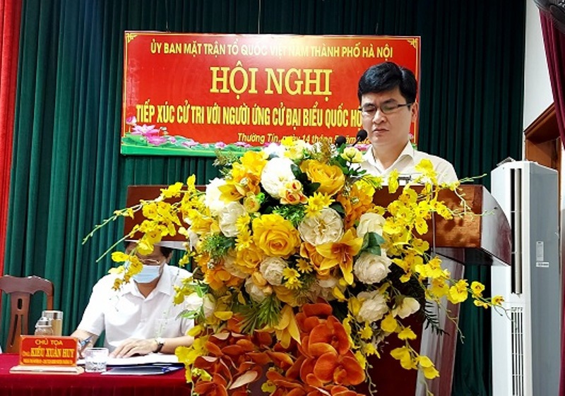 Ứng cử viên đại biểu Quốc hội khóa XV tiếp xúc cử tri huyện Thường Tín: Gắn bó và thấu hiểu cơ sở - Ảnh 2