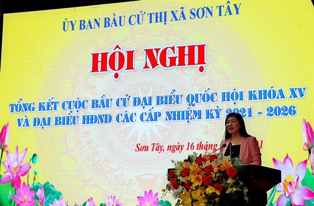 Sơn Tây tổ chức thành công cuộc bầu cử đại biểu Quốc hội khóa XV và HĐND các cấp - Ảnh 1