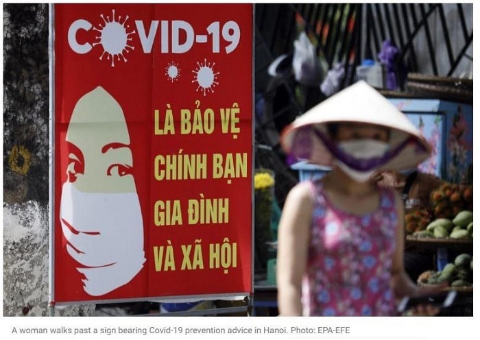 Tranh cổ động tuyên truyền về phòng chống dịch covid-19 của Việt Nam bị cắt gọt, xuyên tạc - Ảnh 1