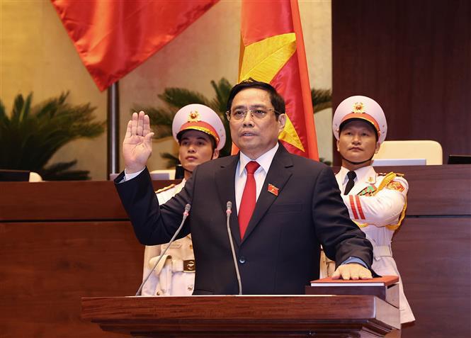 Thủ tướng Chính phủ Phạm Minh Chính tái đắc cử và tuyên thệ trước Quốc hội khóa XV - Ảnh 1