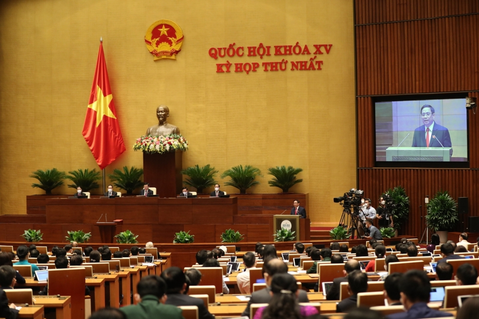 Thủ tướng Chính phủ Phạm Minh Chính tái đắc cử và tuyên thệ trước Quốc hội khóa XV - Ảnh 4