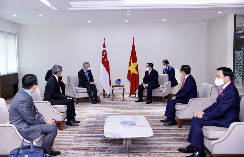 Thủ tướng Chính phủ Phạm Minh Chính gặp gỡ song phương Thủ tướng Campuchia, Singapore, Malaysia - Ảnh 4