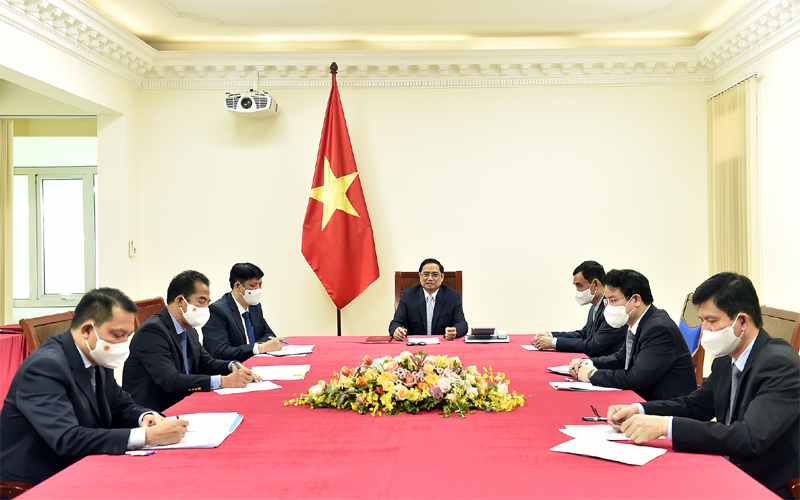 Thủ tướng Phạm Minh Chính điện đàm với Thủ tướng Pháp Jean Castex - Ảnh 1