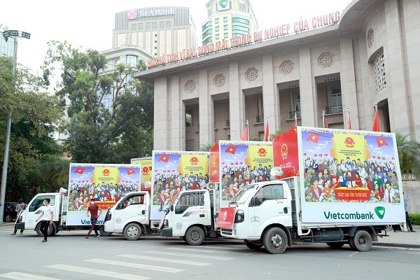 Hà Nội: 5 đoàn xe lưu động ra quân tuyên truyền về bầu cử và ứng xử văn minh thanh lịch - Ảnh 4