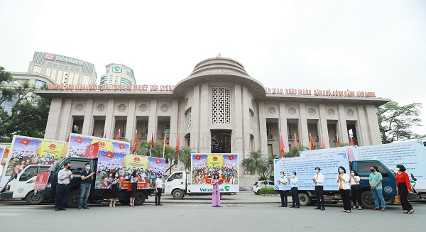 Hà Nội: 5 đoàn xe lưu động ra quân tuyên truyền về bầu cử và ứng xử văn minh thanh lịch - Ảnh 1