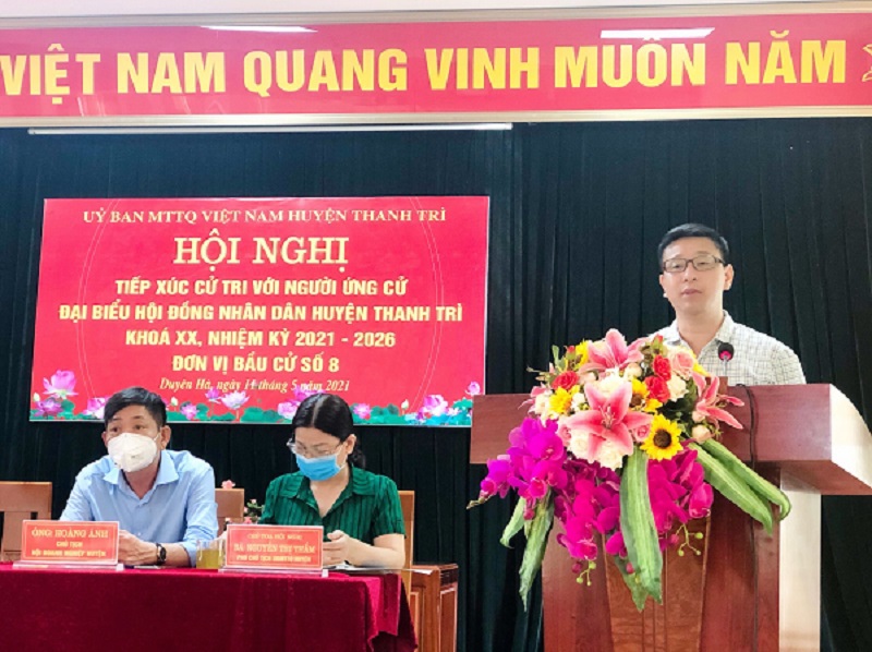 57 ứng cử viên đại biểu HĐND huyện Thanh Trì khóa XX hoàn thành tiếp xúc cử tri - Ảnh 3