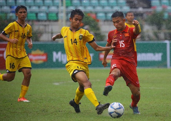 U18 Đông Nam Á : Thắng đậm U18 Brunei, U18 Việt Nam tạm chiếm ngôi đầu bảng B - Ảnh 1