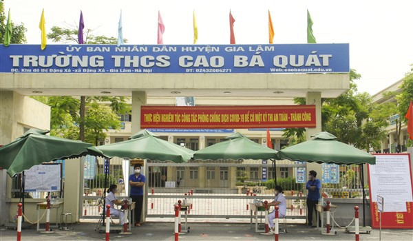 Huyện Gia Lâm: An toàn, nghiêm túc trong ngày thi đầu tiên vào lớp 10 THPT - Ảnh 1