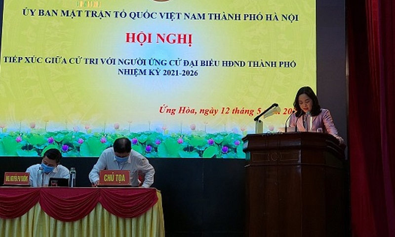 Ứng cử viên đại biểu HĐND TP Hà Nội khóa XVI vận động bầu cử tại huyện Ứng Hòa - Ảnh 2