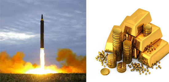 Triều Tiên thử tên lửa, vàng đảo chiều tăng giá - Ảnh 1