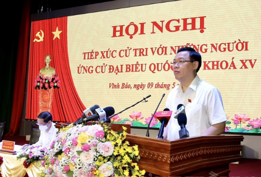 Chủ tịch Quốc hội Vương Đình Huệ tiếp xúc cử tri tại huyện Vĩnh Bảo, Hải Phòng - Ảnh 1