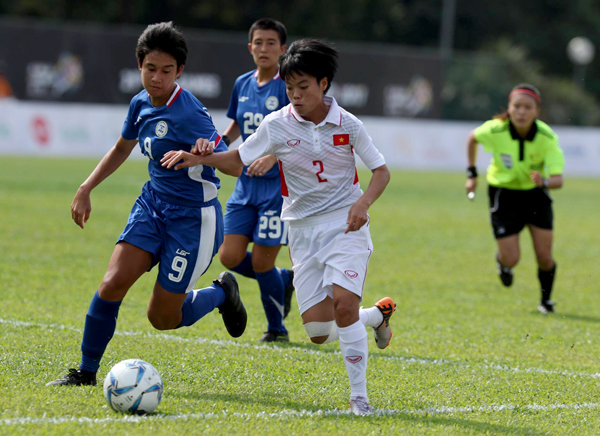 Tuyển bóng đá nữ Việt Nam giành chiến thắng trận ra quân - Ảnh 1