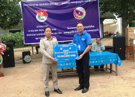 Nhiều hoạt động tình nguyện ý nghĩa của tuổi trẻ Thủ đô tại Lào - Ảnh 1