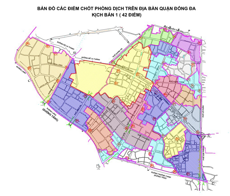 Quận Đống Đa xây dựng bản đồ hiển thị các điểm chốt trực ở 21 phường - Ảnh 3