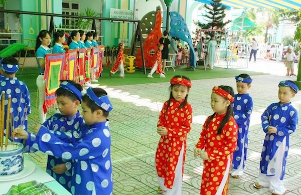 TP Hồ Chí Minh: Nhiều trường học tổ chức trang trọng lễ Giỗ Tổ Hùng Vương - Ảnh 4
