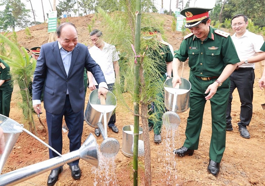 Chủ tịch nước Nguyễn Xuân Phúc dự lễ phát động trồng cây ở Di tích K9 - Ảnh 2