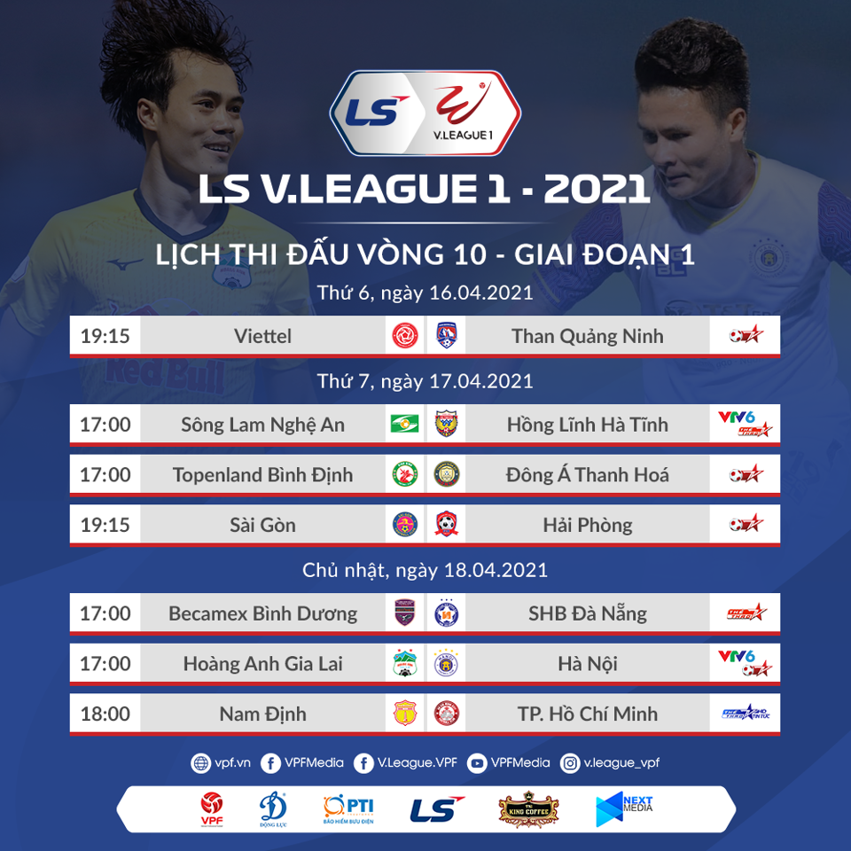 Lịch thi đấu chi tiết vòng 10 V-League 2021 - Ảnh 2