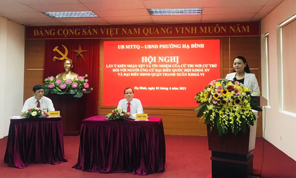 Cử tri nơi cư trú nhất trí tín nhiệm bà Nguyễn Thị Thu Hà ứng cử đại biểu Quốc hội - Ảnh 1