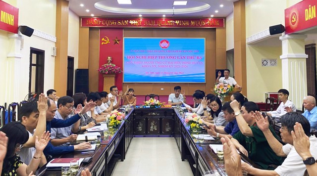 Huyện Sóc Sơn chốt danh sách nhân sự giới thiệu ứng cử đại biểu HĐND nhiệm kỳ 2021 - 2026 - Ảnh 1